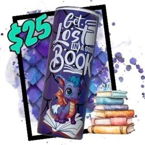 Bookish Dragon 20 oz Tumbler for hot and cold